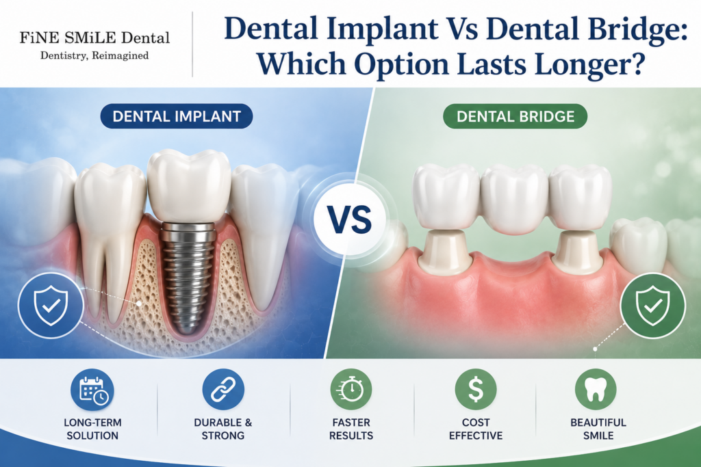 Dental Implant Vs Dental Bridge: Which Option Lasts Longer?